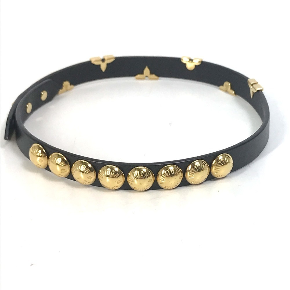 LOUIS VUITTON Black Monogram Leather Charm Bracelet - Picture 2 of 12